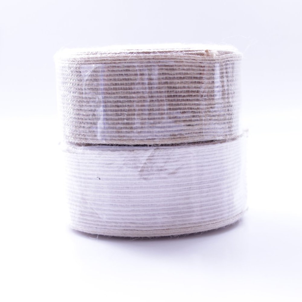 1.5" Burlap Jute Ribbon Natural or Ivory - Picture 7 of 10
